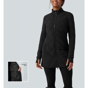 HALARA Black Quilted Puffer Jacket